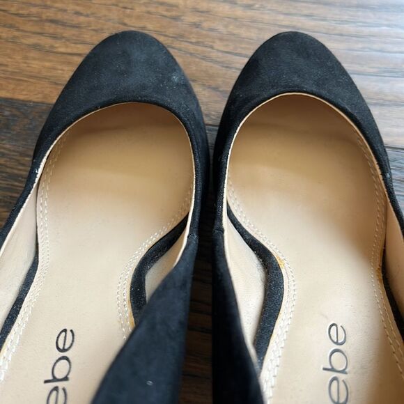 BEBE like new Black faux suede black heels - Picture 11 of 12